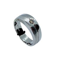 Ringe Recarlo Herr PRIMA LINEA in Weißgold Diamante 0.13 Ct AB782/B - AB782/B